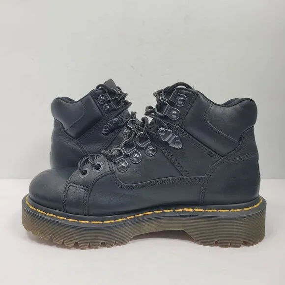 Dr. Martens 8699 Men's Black Leather Lace Up Boots US Size 5 / Wo's US Size 6 - Picture 6 of 10